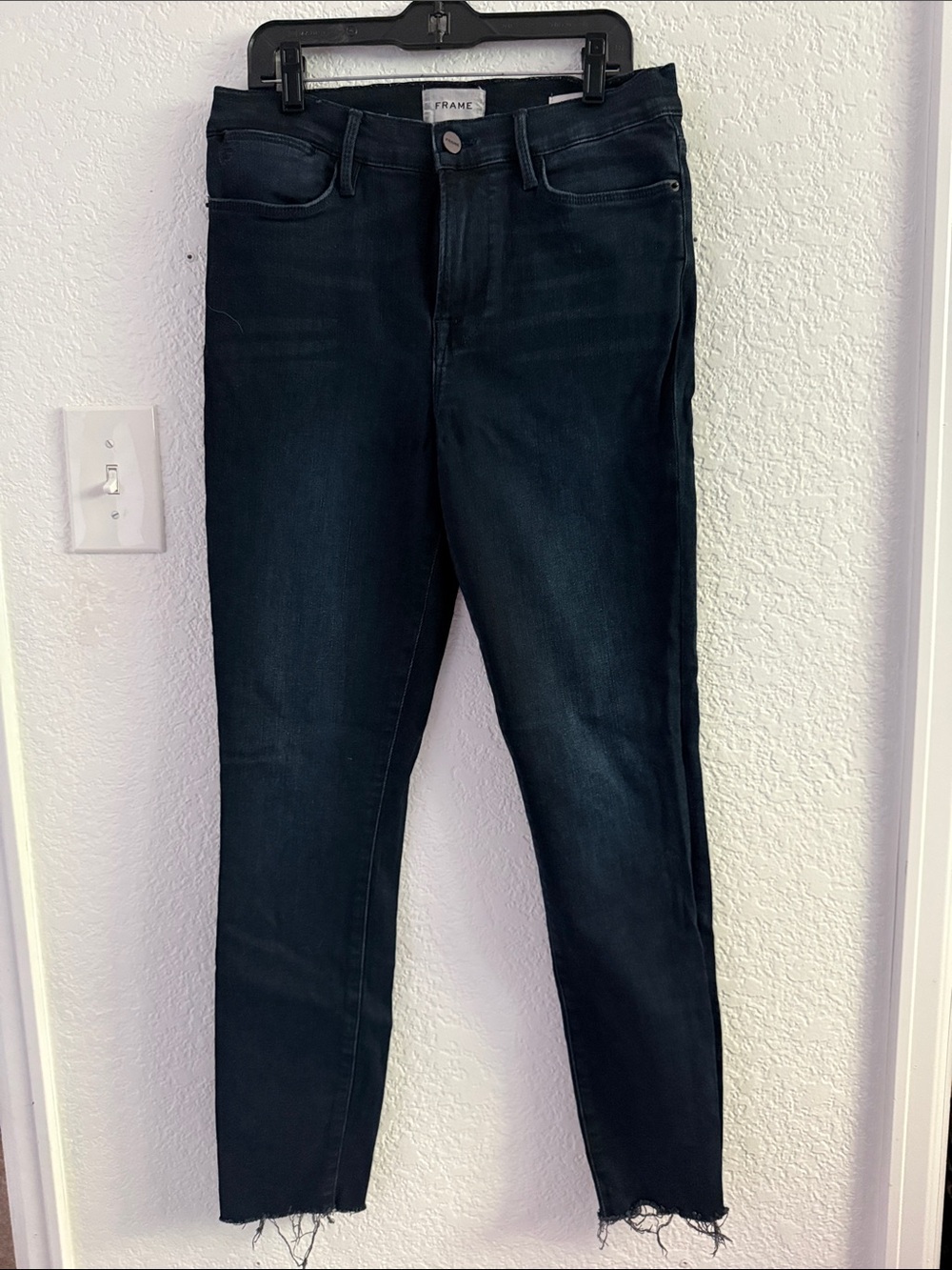 Frame Denim Dark Indigo Le High Skinny Jeans